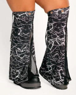 Sunflowerraver X IHR I'm Sensitive Fishnet Leg Warmers -iHeartRaves Shop Sunflowerraver x iHR I m Sensitive Fishnet Leg Warmers C1 Side