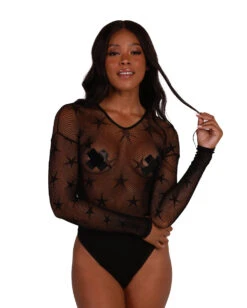 Surprise Me See-Through One Piece -iHeartRaves Shop Surprise Me See Through One Piece Black Front