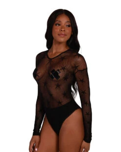 Surprise Me See-Through One Piece -iHeartRaves Shop Surprise Me See Through One Piece Black Side