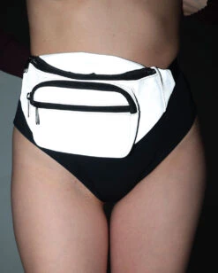 Techno Twilight Silver Reflective Fanny Pack