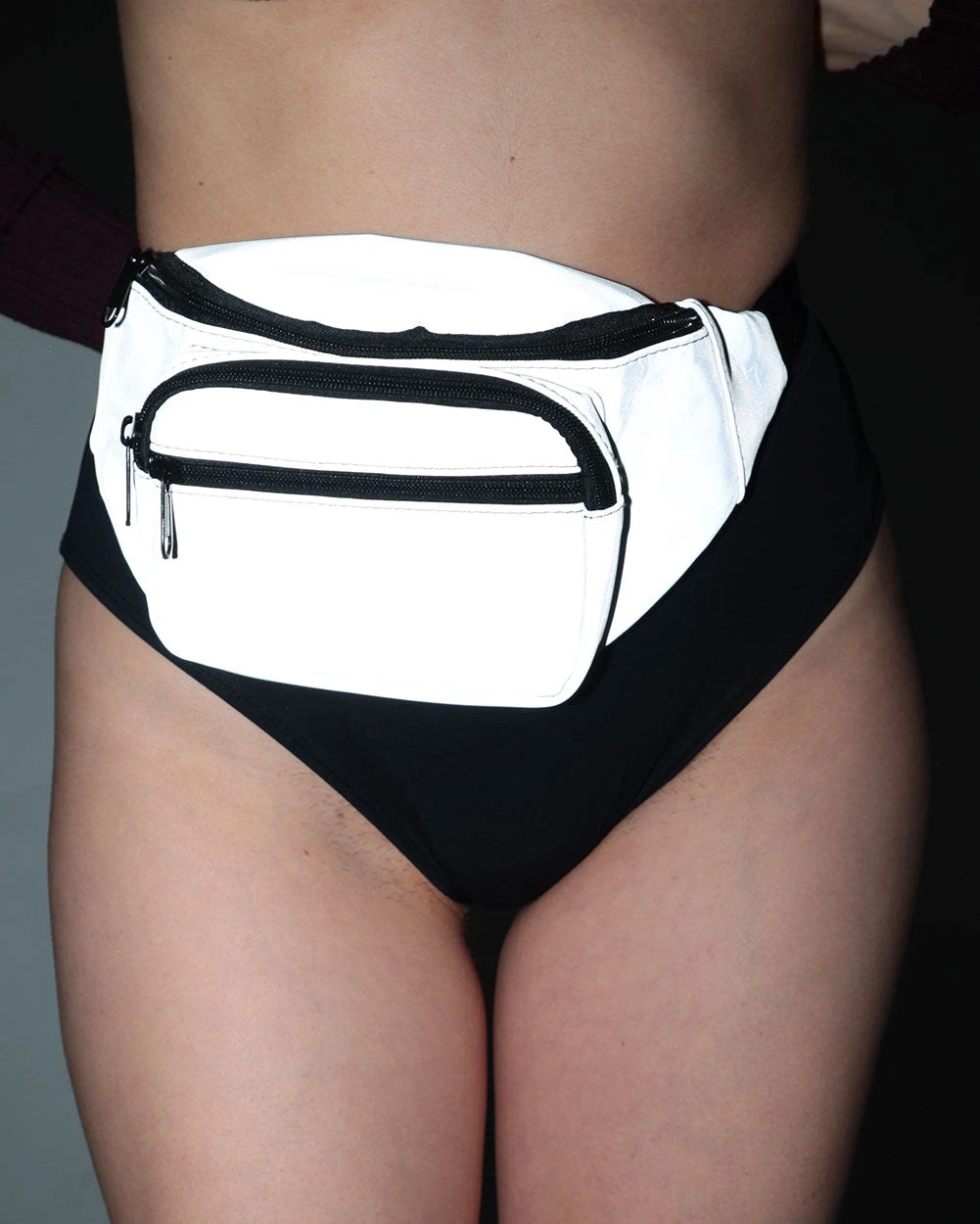 Techno Twilight Silver Reflective Fanny Pack 3 Techno Twilight Silver Reflective Fanny Pack