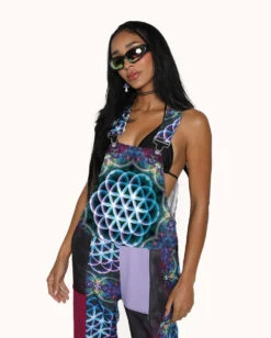 Third Eye Awakening Unisex Overalls -iHeartRaves Shop Third Eye Awakening Unisex Overalls Front