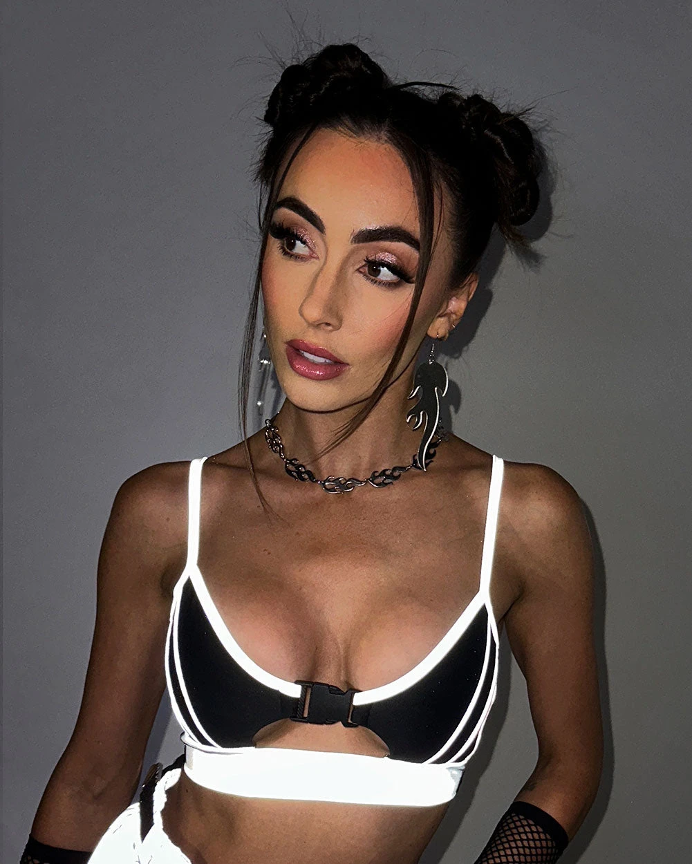 Thunder Shock Reflective Speed Clasp Crop Top 2 Thunder Shock Reflective Speed Clasp Crop Top