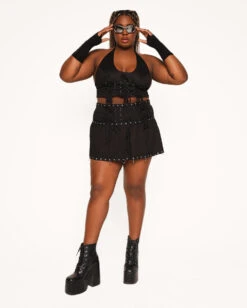 Try To Keep Up Mini Skirt 15 Try To Keep Up Mini Skirt -iHeartRaves Shop Try To Keep Up Halter Top C1 Full