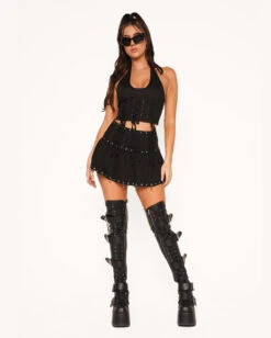 Try To Keep Up Mini Skirt 11 Try To Keep Up Mini Skirt -iHeartRaves Shop Try To Keep Up Halter Top Full