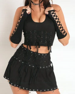 Try To Keep Up Mini Skirt 12 Try To Keep Up Mini Skirt -iHeartRaves Shop TrytoKeepupSkirtandTop