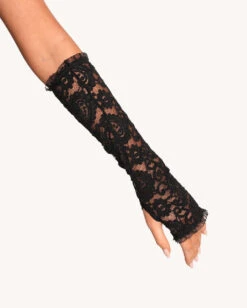 VIP Behavior Lace Romper With Sleeves -iHeartRaves Shop VIP Behavior Lace Romper Detail