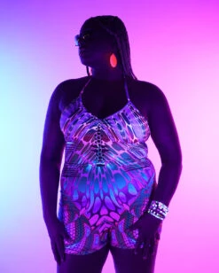 Viper Vision Braided Romper -iHeartRaves Shop Viper Vision Braided Romper C1 UV