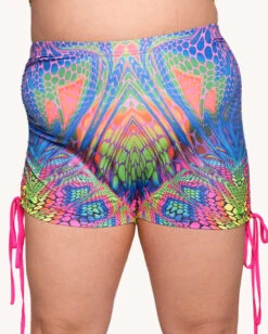 Viper Vision Ruched Shorts -iHeartRaves Shop Viper Vision Ruched Shorts C1 Front