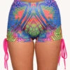 Viper Vision Ruched Shorts -iHeartRaves Shop Viper Vision Ruched Shorts Front