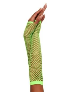 Warped Revelations Fingerless Fishnet Arm Warmers -iHeartRaves Shop Warped Revelations Fingerless Fishnet Gloves NeonGreen Side 9cc5f39b 6992 4700 945a 8a9b1b855453