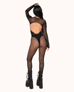 Wild Thing Fishnet Jumpsuit -iHeartRaves Shop Wild Thing Fishnet Jumpsuit Back