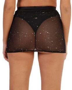 Holo Star Mini Skirt -iHeartRaves Shop Womens Bottoms Holo Star Mini Skirt back